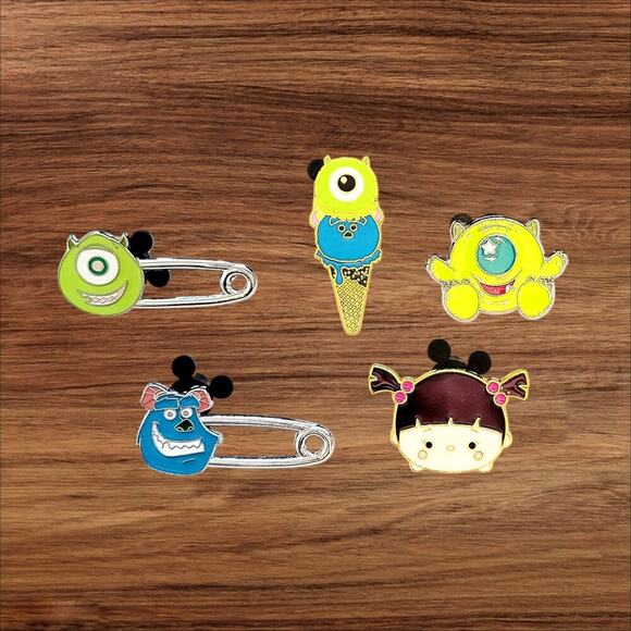 5 Monster's Inc. Disney Parks Trading Pins, Plus 2 Bonus Pins - Picture 1 of 2